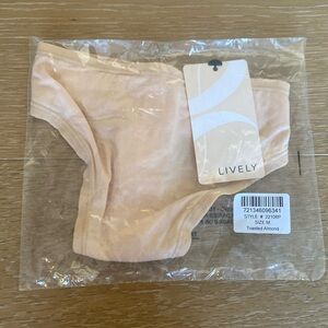 Lively All Day Cotton Thong size Medium color Toasted Almond